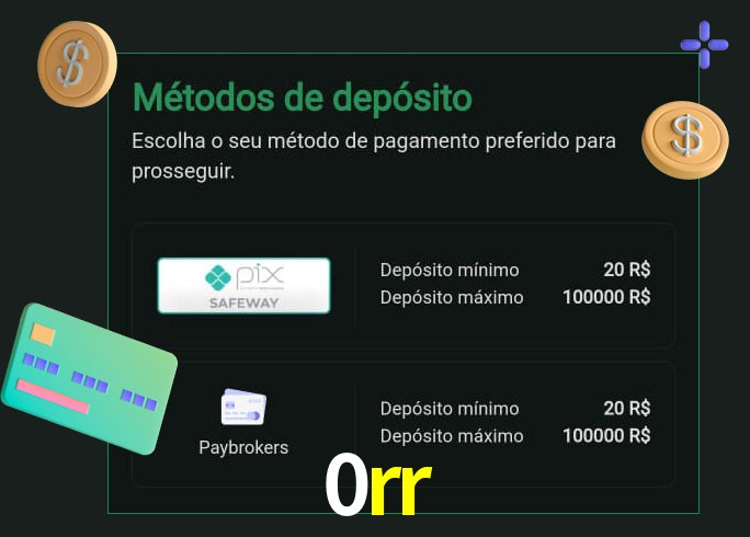 O cassino 0rr oferece uma grande variedade de métodos de pagamento